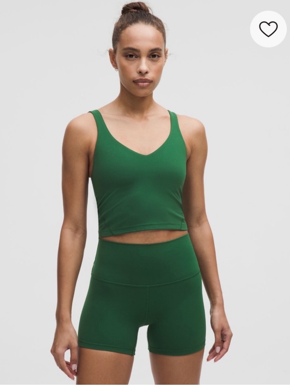 Matching Set Lululemon Align Tank & Align Shorts 5” Everglade Green EUC